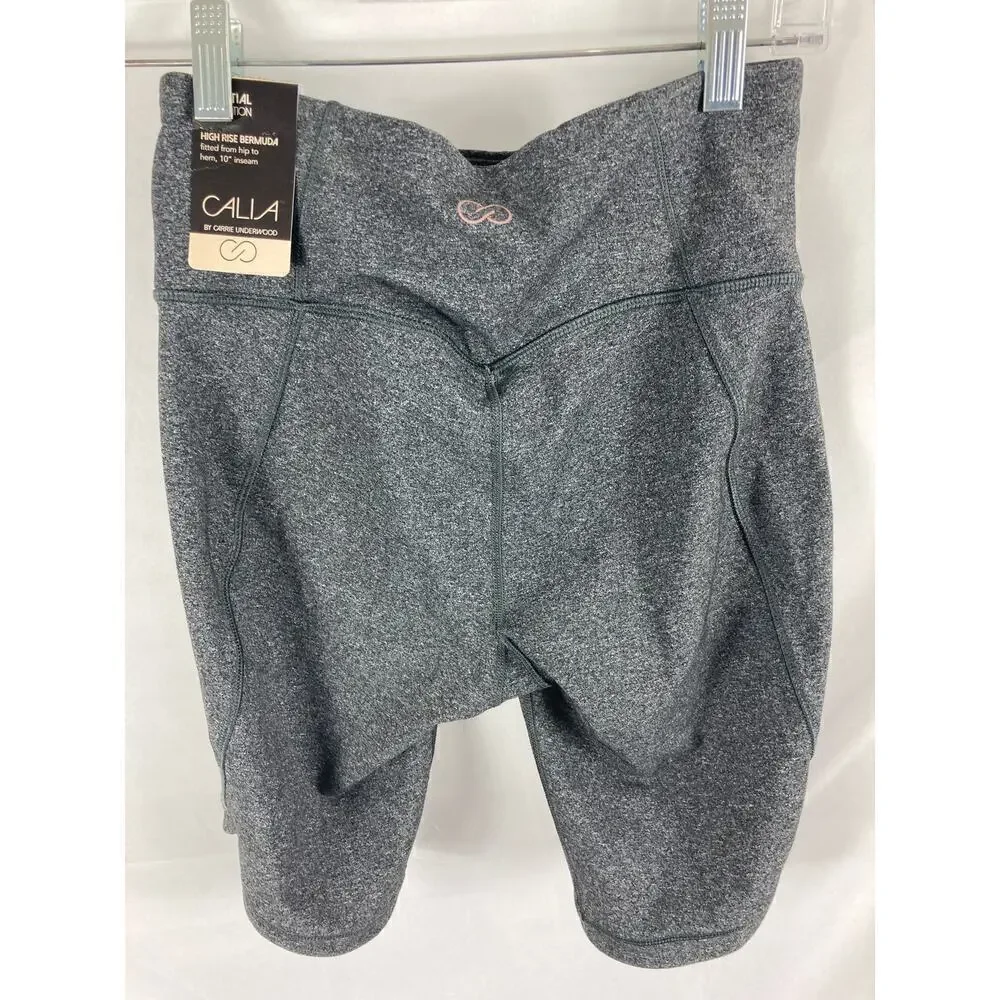NWT Calia Essential High Rise Bermuda Biker Shorts Grey Size Small